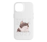 Carcasa para iPhone 14 ¿Qué pasaría si 2026 Fuera Solo un Trailer para 2027? Meme de Gato Divertido