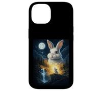 Carcasa para iPhone 14 Rabbit Howling to The Moon Vintage Funny Rabbit