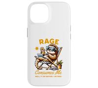 Carcasa para iPhone 14 Rage Consumes Me Well It Did Before I Retired Chilling Sloth