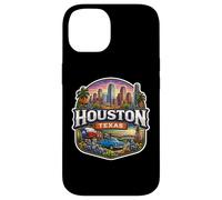 Carcasa para iPhone 14 Recuerdo de Houston Texas City State Vintage Viaje Memorabilia
