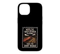 Carcasa para iPhone 14 Red River Flows Take The Dirt Road Humor Adulto