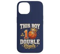 Carcasa para iPhone 14 Regalo de Baloncesto de 10 cumpleaños de This Boy is 10 con Doble dígito