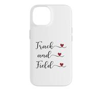 Carcasa para iPhone 14 Regalo tipográfico manuscrito con corazón de Pista y Campo