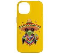 Carcasa para iPhone 14 Relax - Gringo - Un Divertido Lagarto en un Poncho y un Sombrero