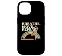 Carcasa para iPhone 14 Respiración Movimiento Repetir Yoga Pose Rainbow