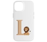Carcasa para iPhone 14 Retrato Animal del Alfabeto Letra L con León