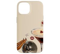 Carcasa para iPhone 14 Retro Espresso Martini Disco Ball Stars Verano Estética