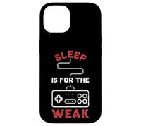 Carcasa para iPhone 14 Retro Gaming - Sleep is For The Weak Gamepad para Gamer Funny