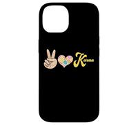 Carcasa para iPhone 14 Retro Leopardo Paz Corazón Karma Boho Espiritual