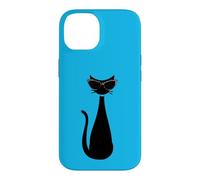 Carcasa para iPhone 14 Retro Vintage Mod Atomic Black Cat Eye Gafas Rockabilly