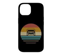 Carcasa para iPhone 14 Retro Vintage Sunset 4x4 Coche Off Road Wave