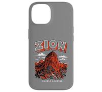 Carcasa para iPhone 14 Retro Zion National Park Vintage Style Angels Landing Utah