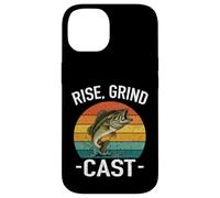 Carcasa para iPhone 14 Rise Grind Cast Amante de la Pesca Pescado Susurrador Aventuras Lago