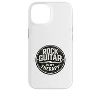Carcasa para iPhone 14 Rock Guitar Is My Therapy - Insignia Vintage con diseño de Guitarra