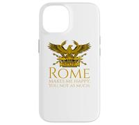 Carcasa para iPhone 14 Roma me Hace Feliz - SPQR Águila Legionaria - Historia Romana