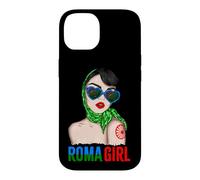 Carcasa para iPhone 14 Roma Traveller Girl - Romani Flag Proud Womens