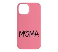 Carcasa para iPhone 14 Rosa - Mama Heart Lettering Minimalista Motherhood Love