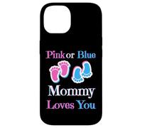 Carcasa para iPhone 14 Rosa o Azul MommyLoves You bebé niña o niño próximamente