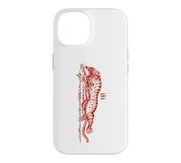Carcasa para iPhone 14 Sak Yant Suea Krajone Tigre Saltando Tatuaje Tailandia