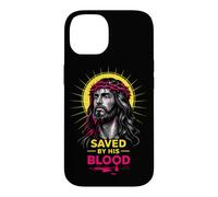 Carcasa para iPhone 14 Salvado por Su Sangre Jesucristo Corona De Espinas Cristiano