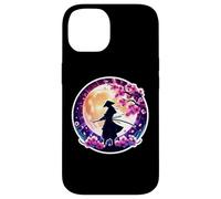 Carcasa para iPhone 14 Samurai Silueta Luz De La Luna Cerezo Flores Japonés Ninja