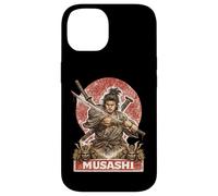 Carcasa para iPhone 14 Samurai Warrior Musashi, Luchador de Espadas japonés