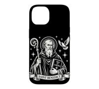 Carcasa para iPhone 14 San Benito Ora et Labora Santos católicos Tradicionales