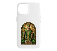 Carcasa para iPhone 14 San Patricio Trébol Obispo Sagrado Irlandés Icono Arte Fe