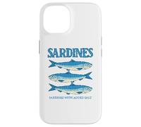 Carcasa para iPhone 14 Sardines Tinned Fish Retro Graphic for Men Women