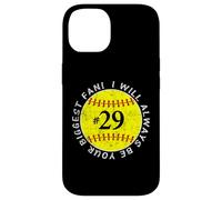 Carcasa para iPhone 14 Sé Siempre tu Mayor fanática, jugadora Favorita, mamá de softbol #29