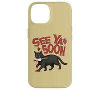 Carcasa para iPhone 14 See Ya Soon Dark Cat Meme Design Womens Girls