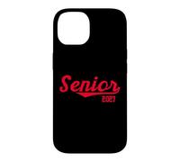 Carcasa para iPhone 14 Senior 2027 for '27 Grads (Tipografía de guión Rojo)
