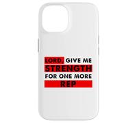 Carcasa para iPhone 14 Señor Dame Fuerza para un Amante del Gimnasio Cristiano más representante