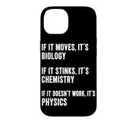 Carcasa para iPhone 14 Si se Mueve es biología si apesta es química física