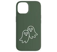 Carcasa para iPhone 14 Simple Modern Two Ghosts Outline - Verde Salvia