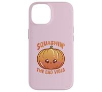 Carcasa para iPhone 14 Smashin' The Bad Vibes Pumpkin Kawaii Lindo Divertido