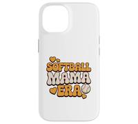 Carcasa para iPhone 14 Softball Mama Era Retro Groovy Baseball Mom Vibes Love Cute