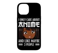 Carcasa para iPhone 14 Solo me Importa el Anime y me Gusta Maybe 3 People Black Anime