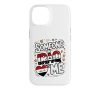 Carcasa para iPhone 14 Someone In Iraq Loves Me Heart Iraq Flag