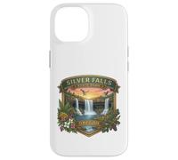 Carcasa para iPhone 14 Souvenir del Sendero de Las Diez Cataratas del Parque Estatal Silver Falls de Oregón