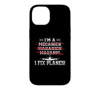 Carcasa para iPhone 14 Soy A I Fix Planes Love Aviones Aviación Mecánico de Aviones