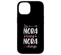Carcasa para iPhone 14 Soy Nora Doing Nora Things Nombre Personalizado