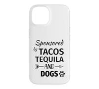 Carcasa para iPhone 14 Sponsored by Tacos Tequila & Dogs,Pet Dogs Drink Tequila Dog