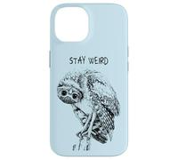 Carcasa para iPhone 14 Stay Weird Owl: Divertido Diseño de Pájaro Búho con Aspecto