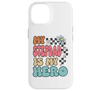 Carcasa para iPhone 14 Stepdad Hero Cute Retro Floral Fathers Day Appreciation