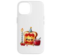 Carcasa para iPhone 14 Sudadera con Comida para Celebrar la Fiesta Kawaii Toast Jam
