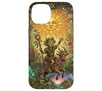 Carcasa para iPhone 14 Sun Tarot Card Fantasy Imp and Goat