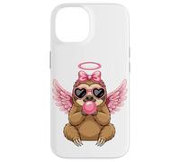 Carcasa para iPhone 14 Sweet Valentine's Day Sloth Angel with Pink Wings