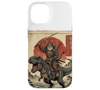 Carcasa para iPhone 14 T-Rex Dinosaurio Gato Japonés Puesta de Sol Dino Japón