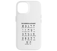 Carcasa para iPhone 14 Tabla de apuestas de Aleph para Aprender Idiomas Yiddish del Alfabeto Hebreo